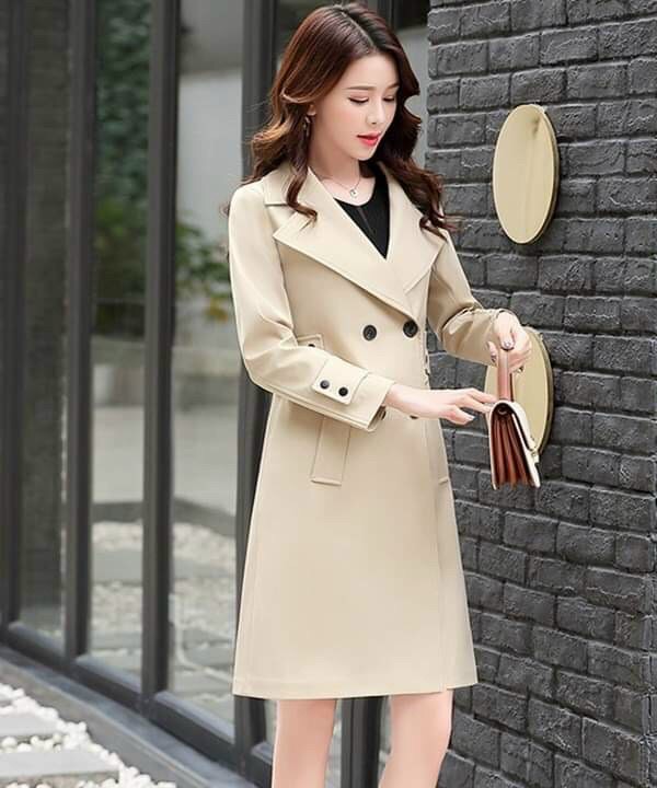 Áo Khoác KAki Cổ Vest Dáng Dài - AOKHOAC52